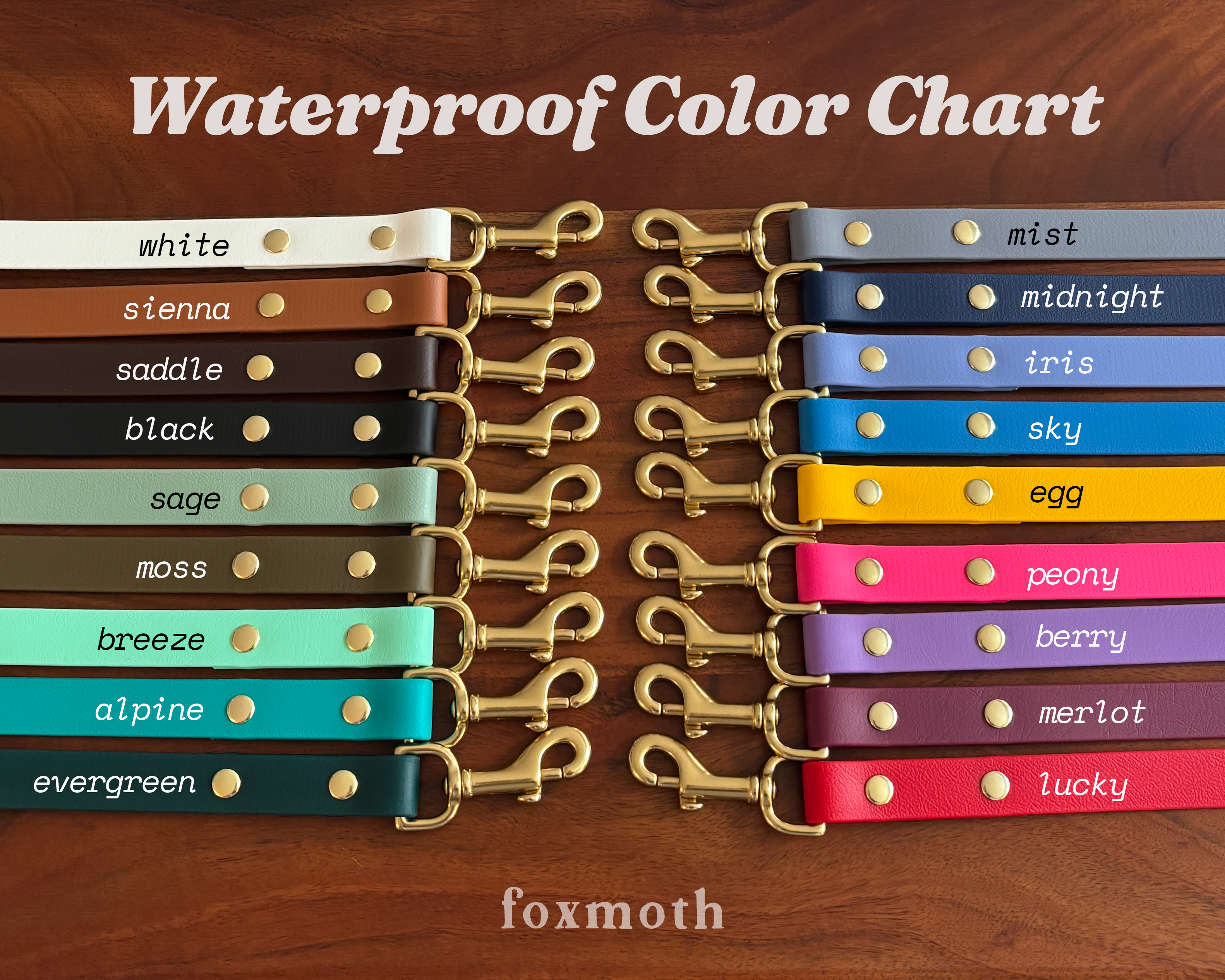 FoxMoth - Venta al por mayor Correa - Perros - Correa para perro moderna e impermeable de Biothane [3/4", más de 17 colores]4