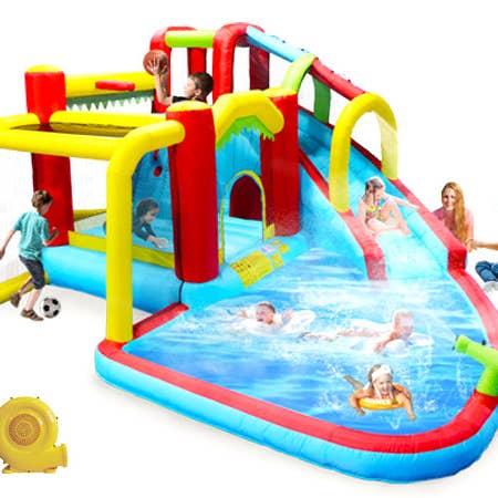 39F Inc. - Wholesale Inflatables - 7-in-1 Inflatable Water Park Bounce House – Slide, Pool 15