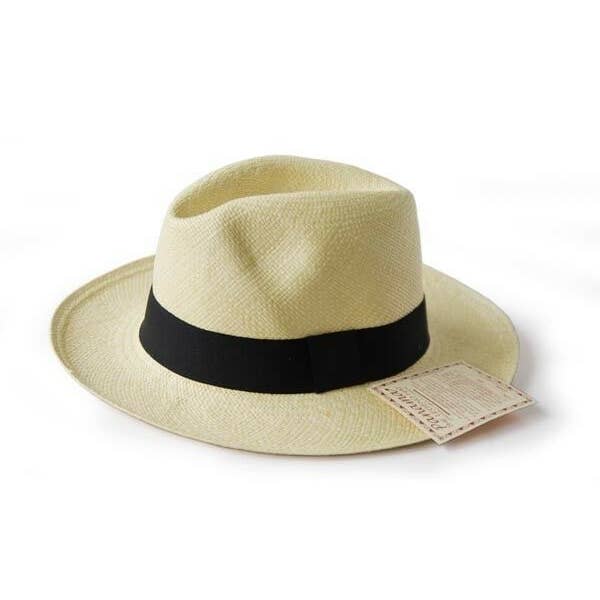 Genuine Classic Fedora Panama Hat Handwoven In Ecuador - White for wholesale by ECUALAMA