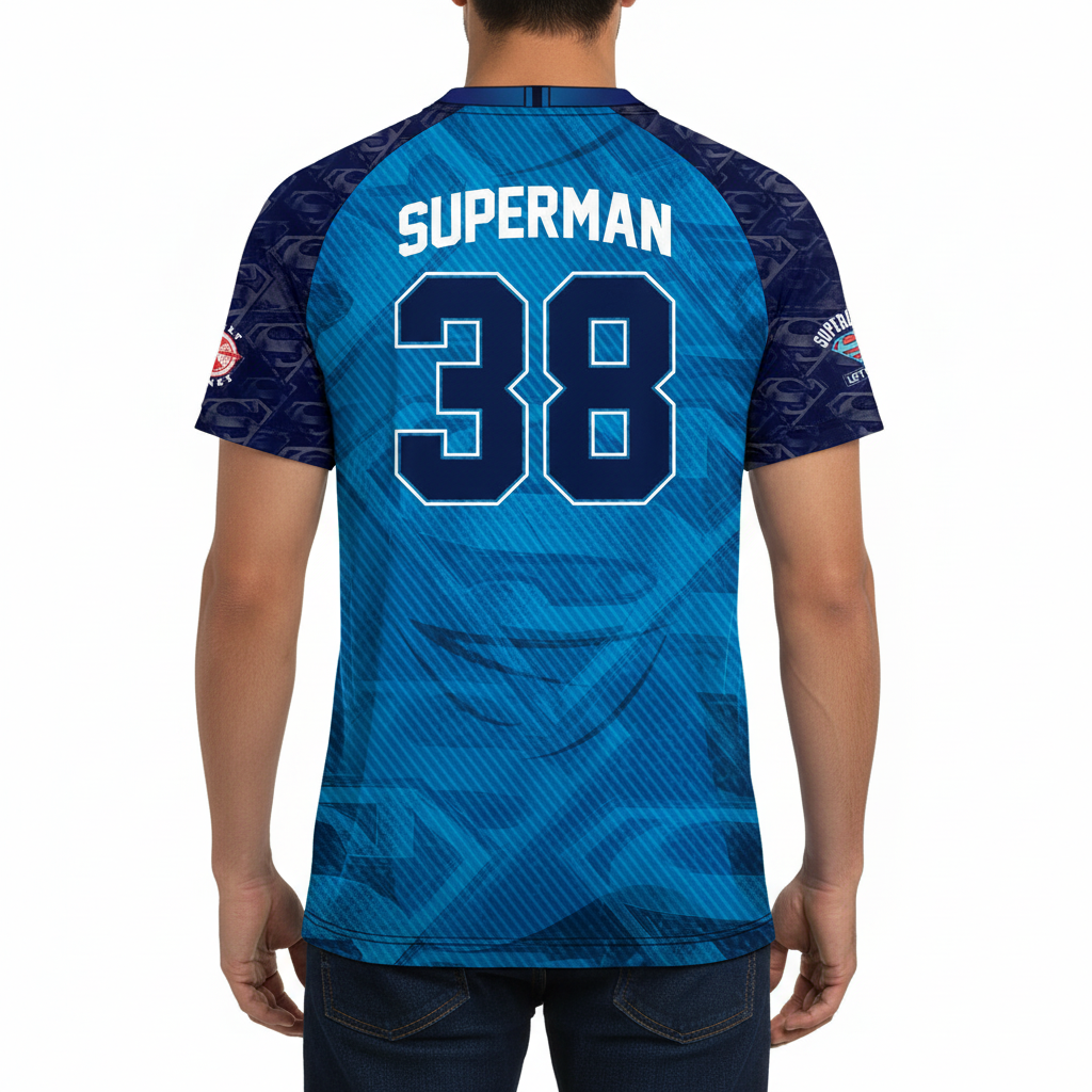COTTON DIVISION - Wholesale T-Shirt - Men's - Superman-Inspired Pop Culture Soccer Jersey1