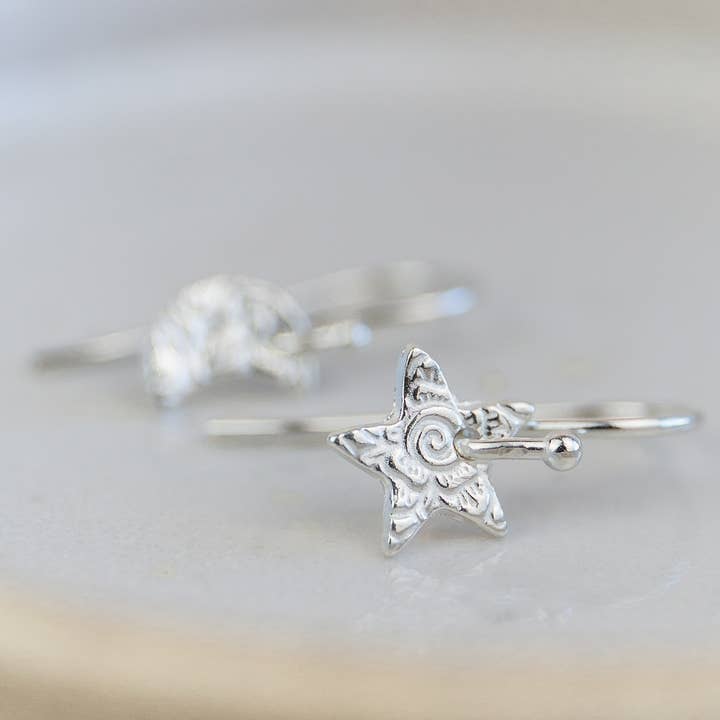 Lucy Kemp Jewellery – wholesale Hoop earrings – Sterling Silver Mini Textured Earrings2