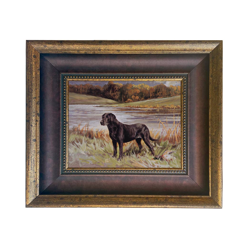 Madison Bay Co. - Historical Home Decor Reproductions - Wholesale Art Print - Labrador Retriever with Duck Framed Painting Print on Canvas40