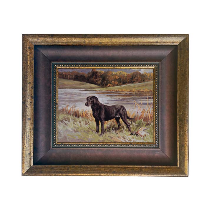 Madison Bay Co. - Historical Home Decor Reproductions - Wholesale Art Print - Labrador Retriever with Duck Framed Painting Print on Canvas40