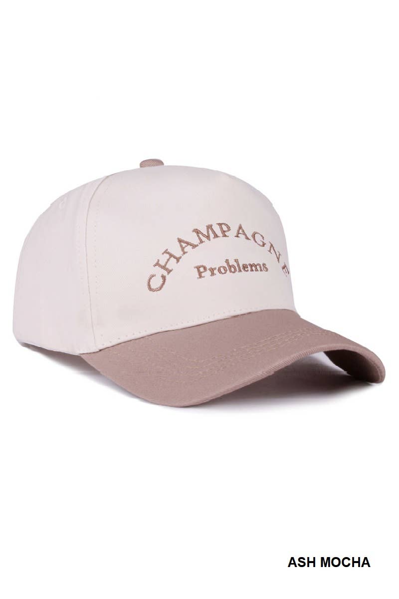 42POPS - Wholesale Baseball Cap - Women's - ,._ 0810 Champagne Problems Two Tone Canvas Cotton Cap SI-284783