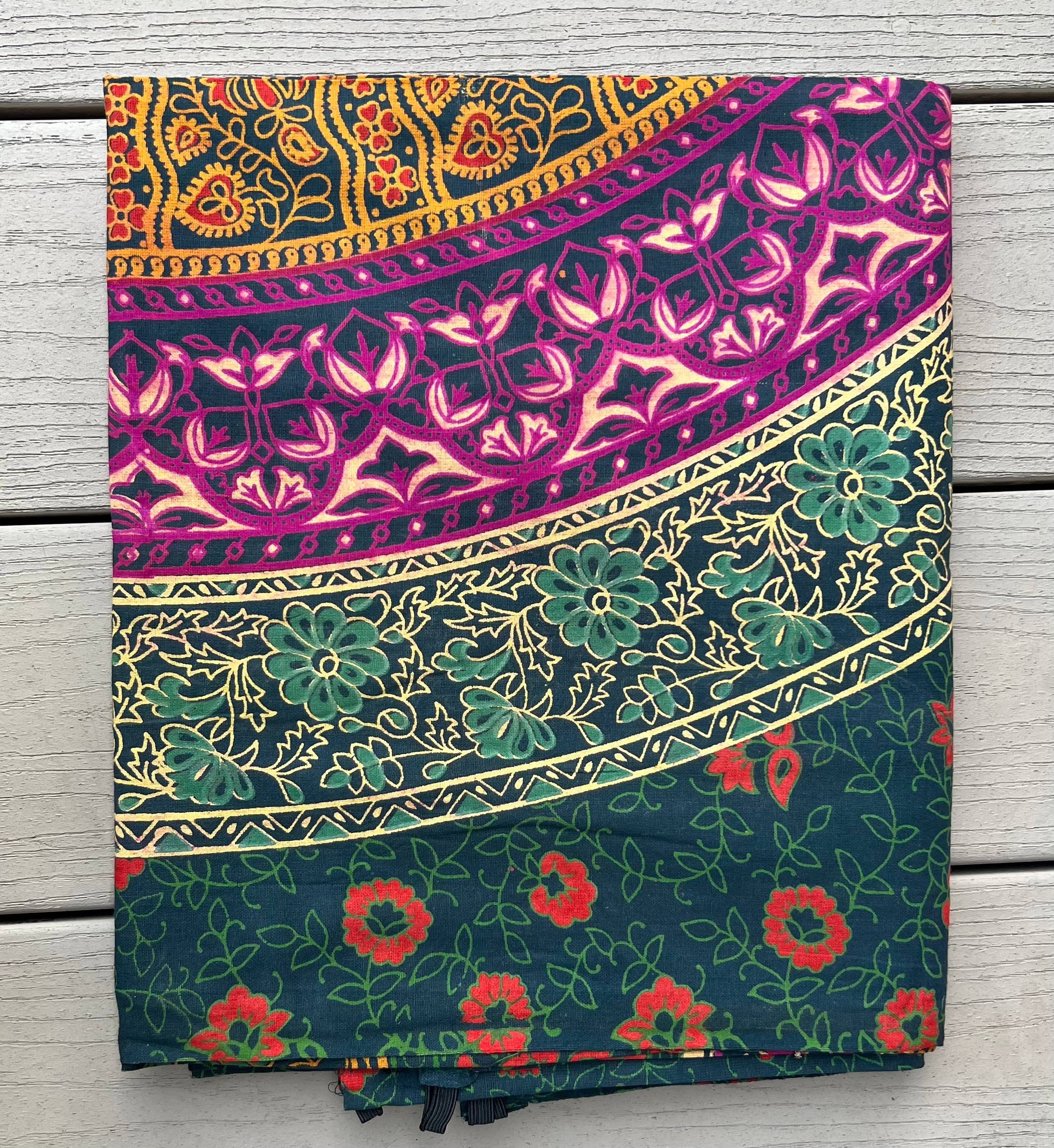 Lungta Imports - Wholesale Tapestry/Textile - Floral Mandala Tapestry Wall Decor Beach Throw 80X50 Inches22