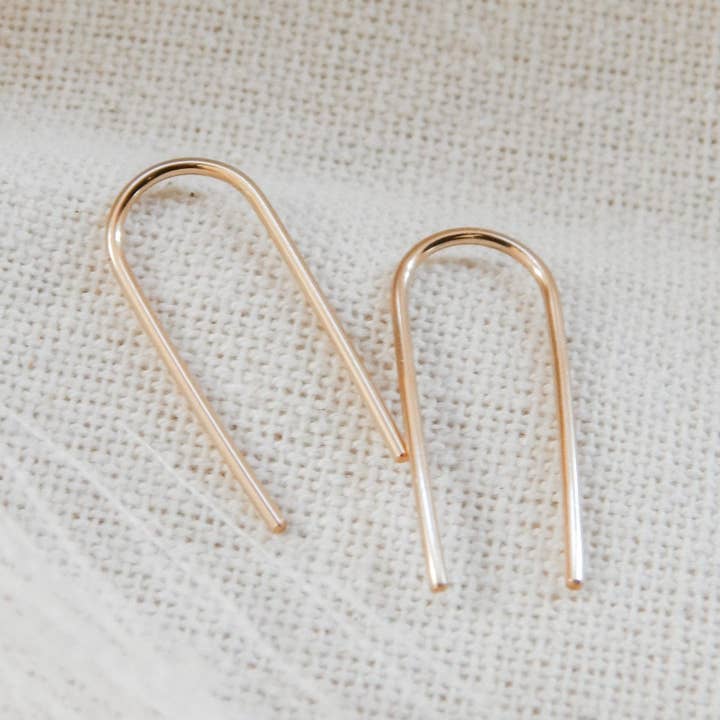 Barberry & Lace Handmade Jewelry - Wholesale Dangle Earrings - Open Arc Earrings | 14k Gold Fill & Sterling Silver