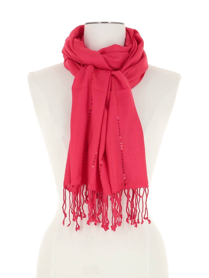 BHAGALPUR SCARF - CORAL - 100% VISCOSE for wholesale by DIWALI PARIS