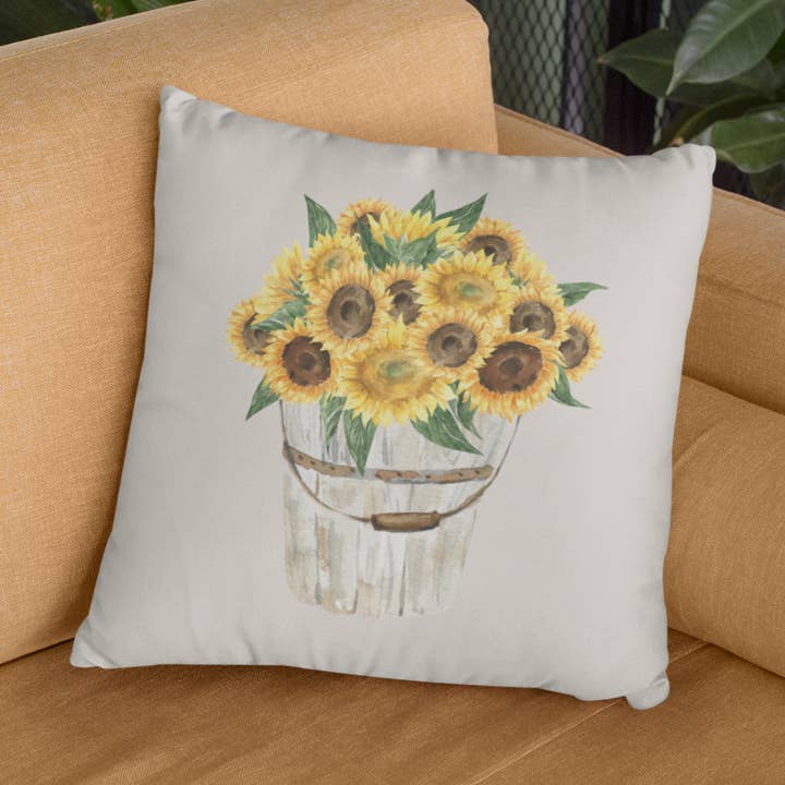 Funda de almohada tipo cubo de girasoles para venta al por mayor de Go Charlotte