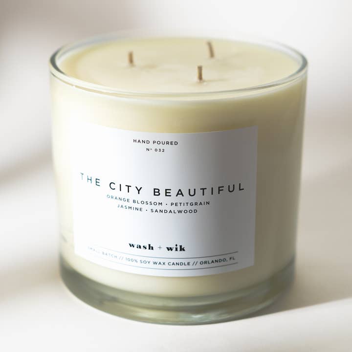 Wash and Wik - Wholesale Jar/Filled Candle - 3 Wick - 35oz Vessel - 2 Pound Soy Wax Candle by Wash + Wik44