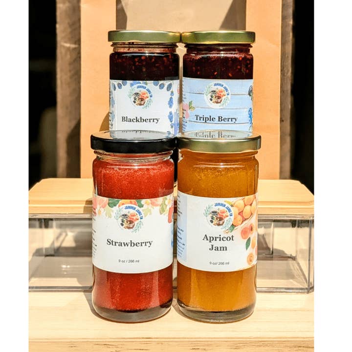 4 Pack - 4 Fruit Jams for wholesale by Jammin Jams TN LLC
