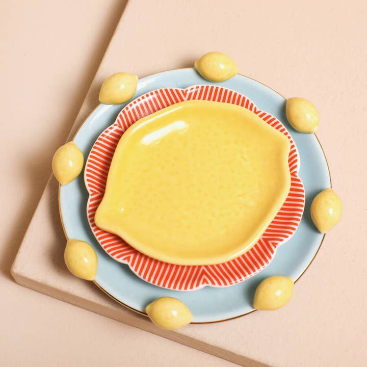 Lisa Angel - Wholesale Jewellery dish - Squeeze the Day 3D Lemon Nesting Trinket Trays1