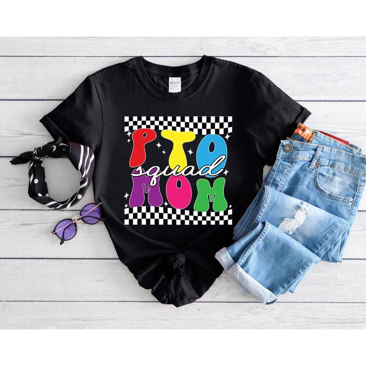 Southern Attitude Designs Inc - Wholesale T-Shirt (Graphic) - Women's - Jennifer Jarnagin Custom- PTO Mom Squad (Black)