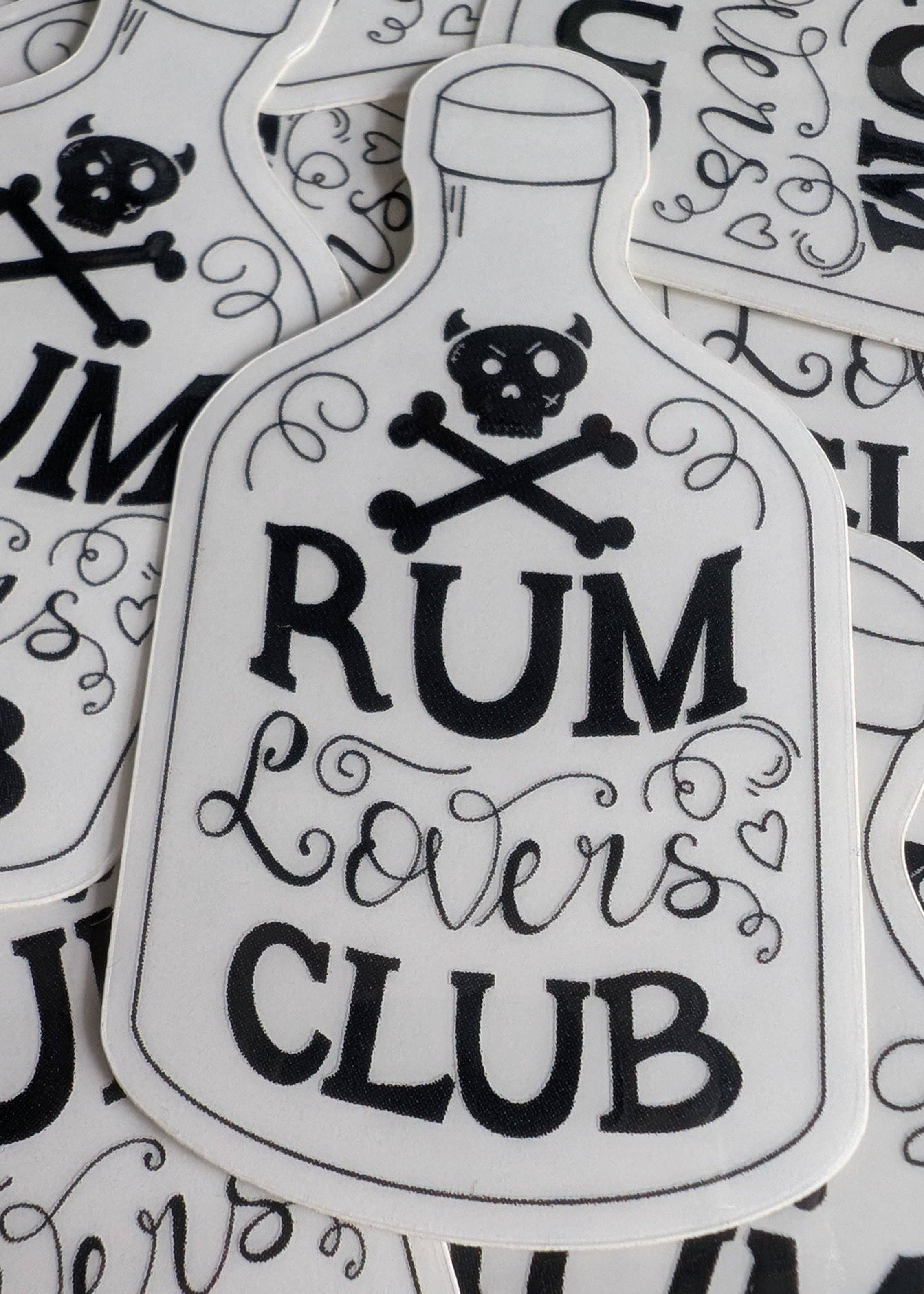 FayDixonDesign – wholesale Sticker – Rum Lovers Club Transparent mini vinyl sticker3