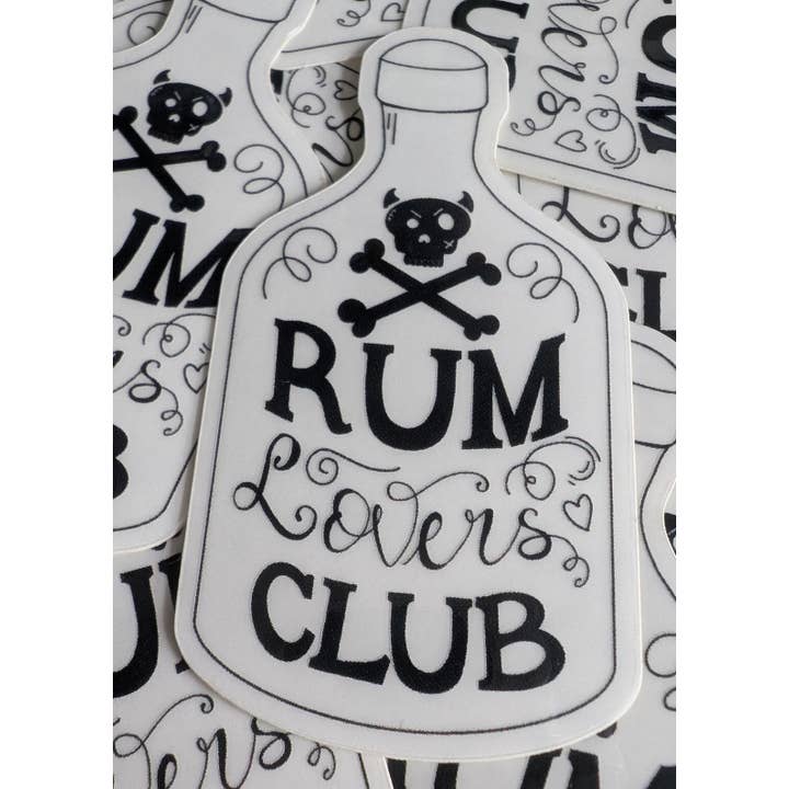 FayDixonDesign - Vente Autocollant - Autocollant mini vinyle transparent Club des amateurs de rhum3