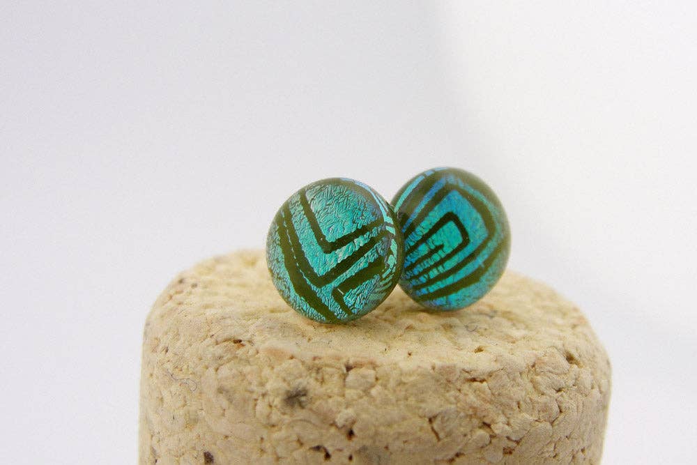 Momo Glassworks – wholesale Stud/post earrings – BM-742: Lichenology Posts ⚡️1