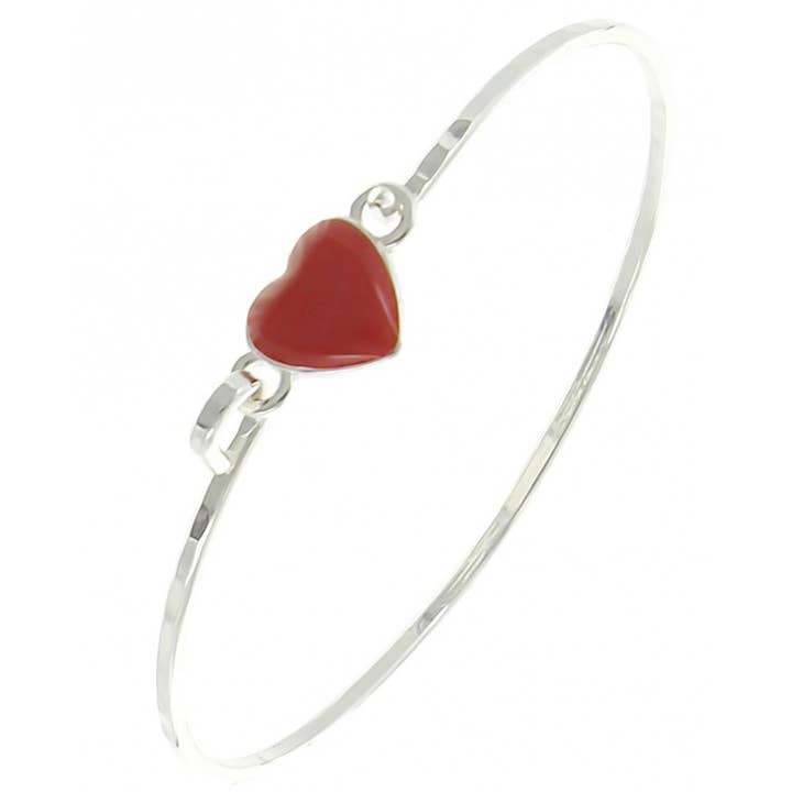 FR2616 Valentine Red Enamel Heart Casting Bracelet for wholesale by 0011 PREMIERE