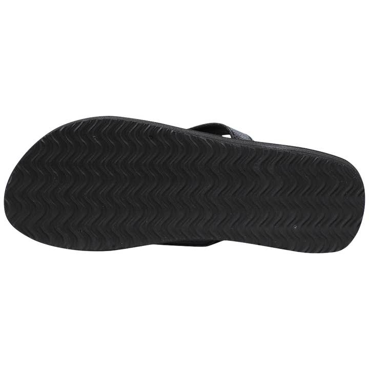 Eastern Off Price - Wholesale Flip Flops - Women's - Soft Cushioned Footbed Flip Flop Thong Sandal 41624 - Black