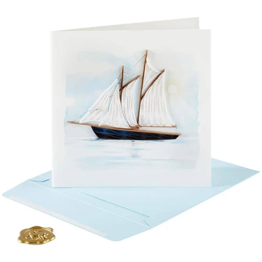 NIQUEA.D – wholesale Everyday greeting card – Quilled Sailboat Blank Card1
