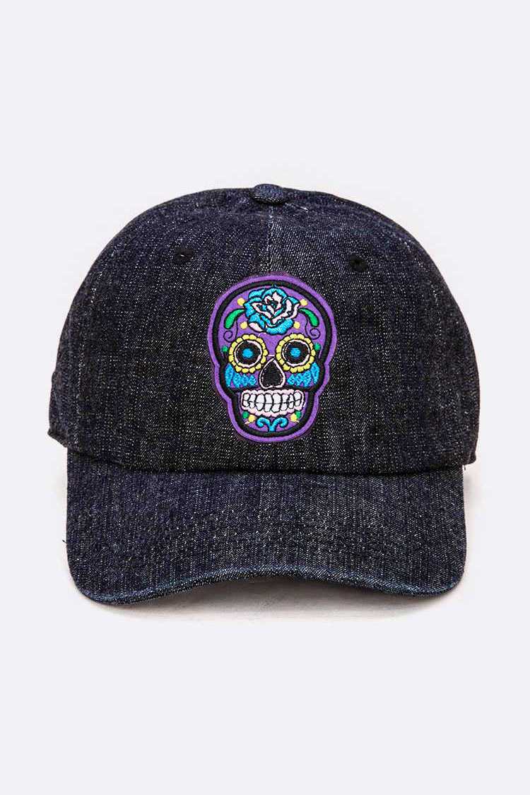 LA Jewelry Plaza - Wholesale Baseball Cap - Women's - Purple Sugar Skull Cotton Cap4