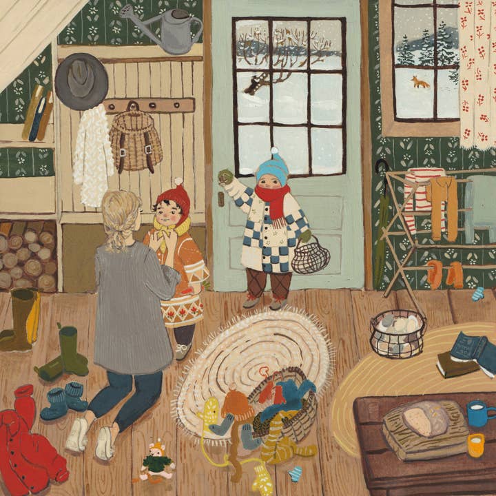 Loré Pemberton – wholesale Art print – Winter Chores Art Print