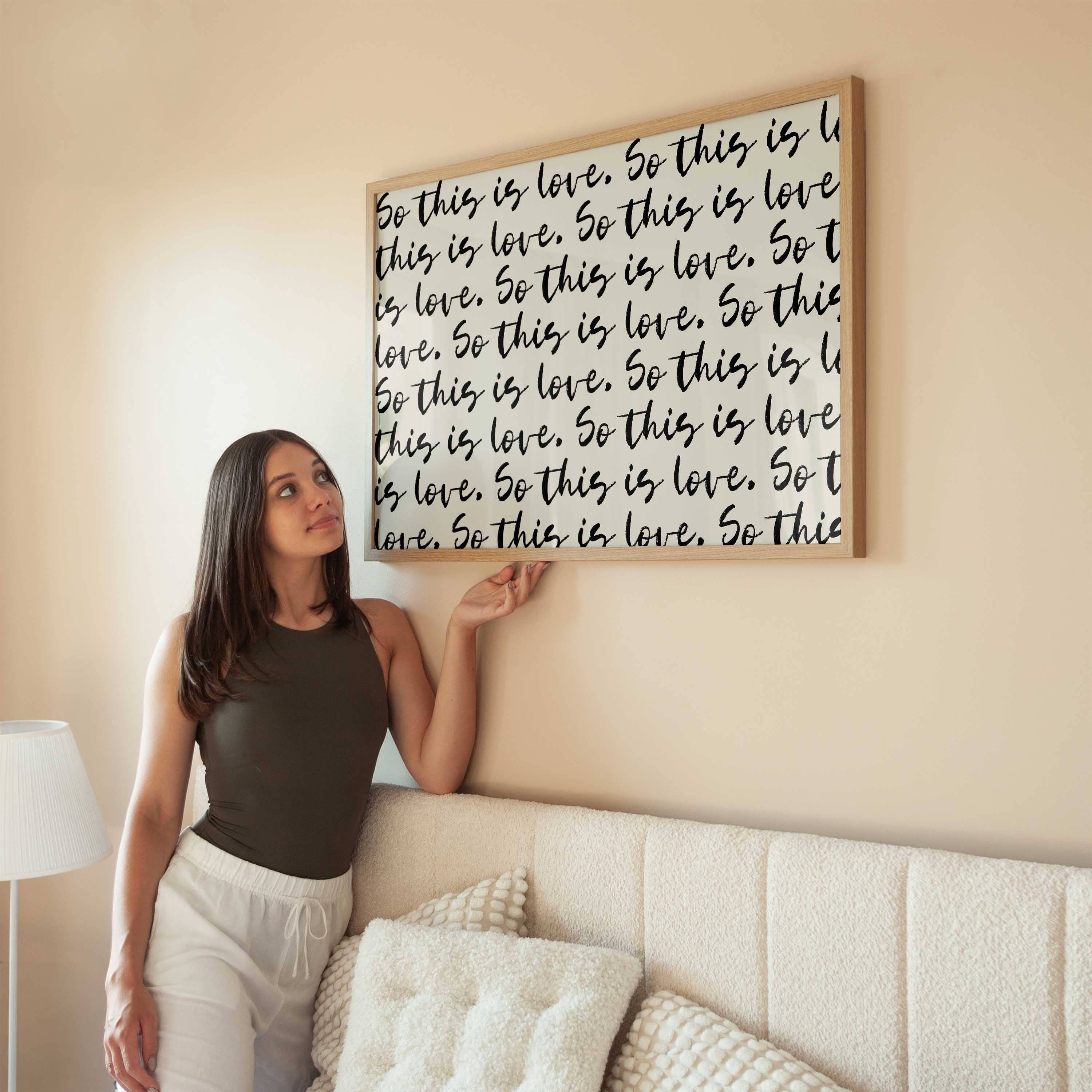 D'LUXE PRINTS - Wholesale Art Print - So This Is Love Script Print2