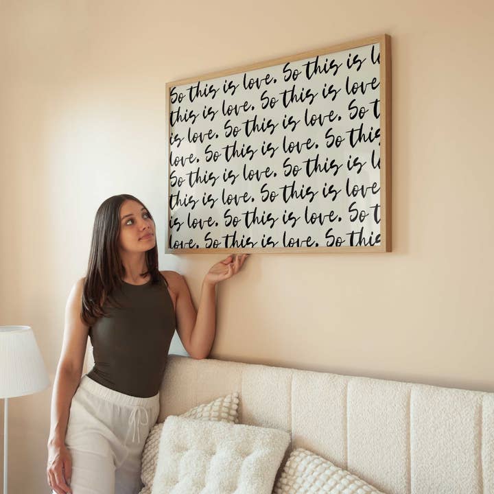 D'LUXE PRINTS - Wholesale Art Print - So This Is Love Script Print2