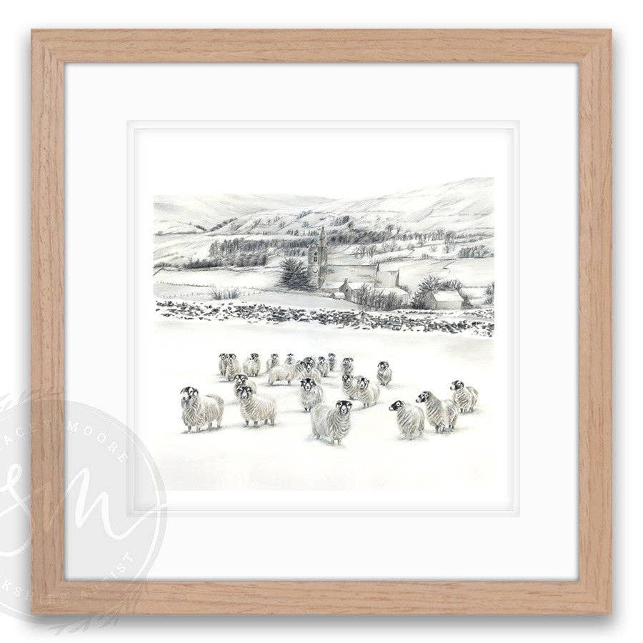 Stacey Moore Ltd - Wholesale Art Print - Sheep in Snow10
