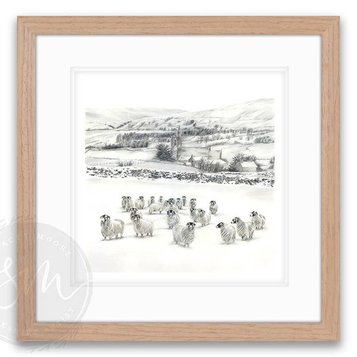 Stacey Moore Ltd - Wholesale Art Print - Sheep in Snow10