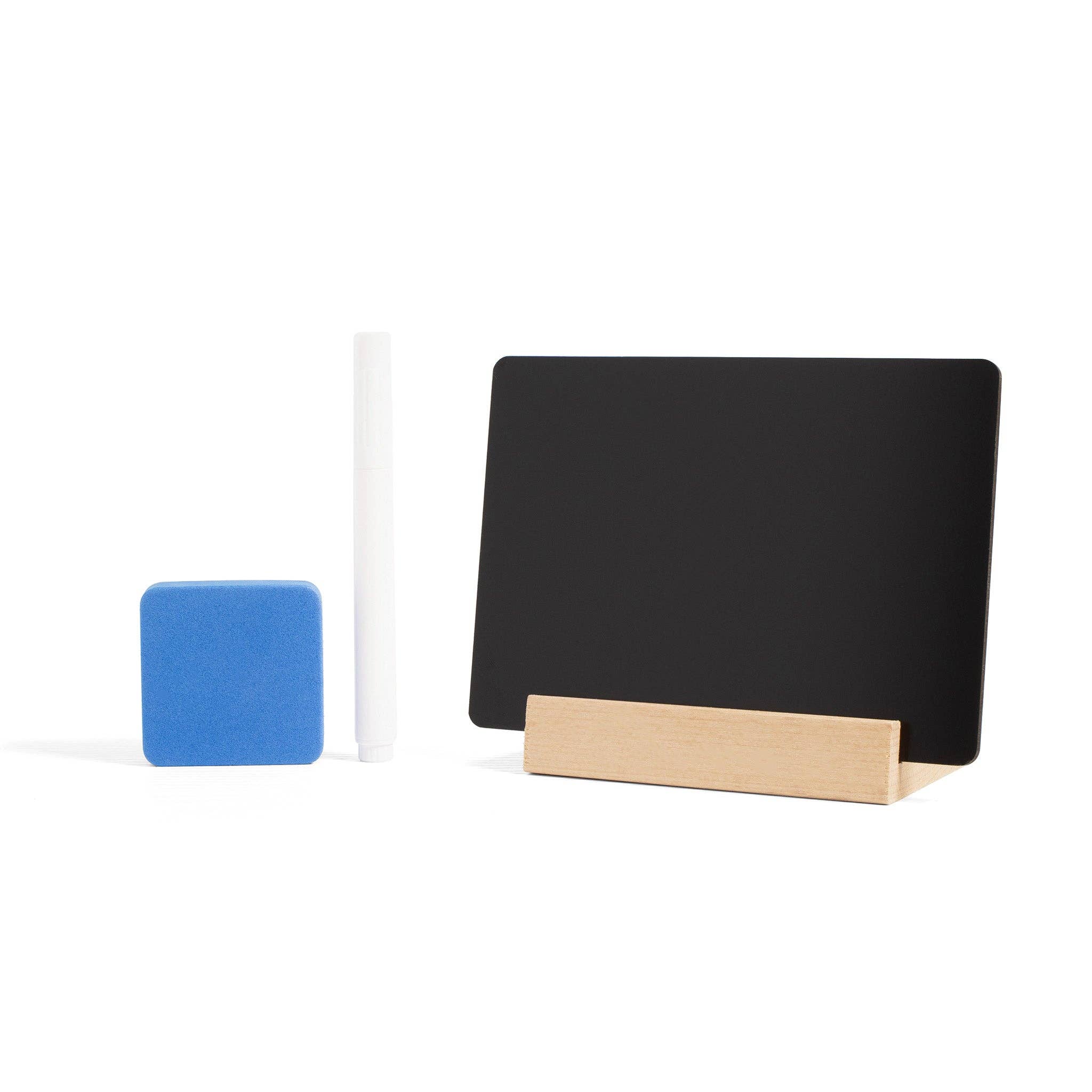 WJW - Wholesale Chalkboard - Mini Chalk Board Sign Display with Marker & Eraser2