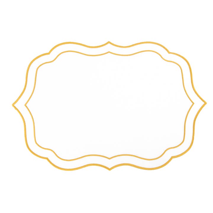 AULICA - Wholesale Dinner Plate - White and Gold Charger Plate