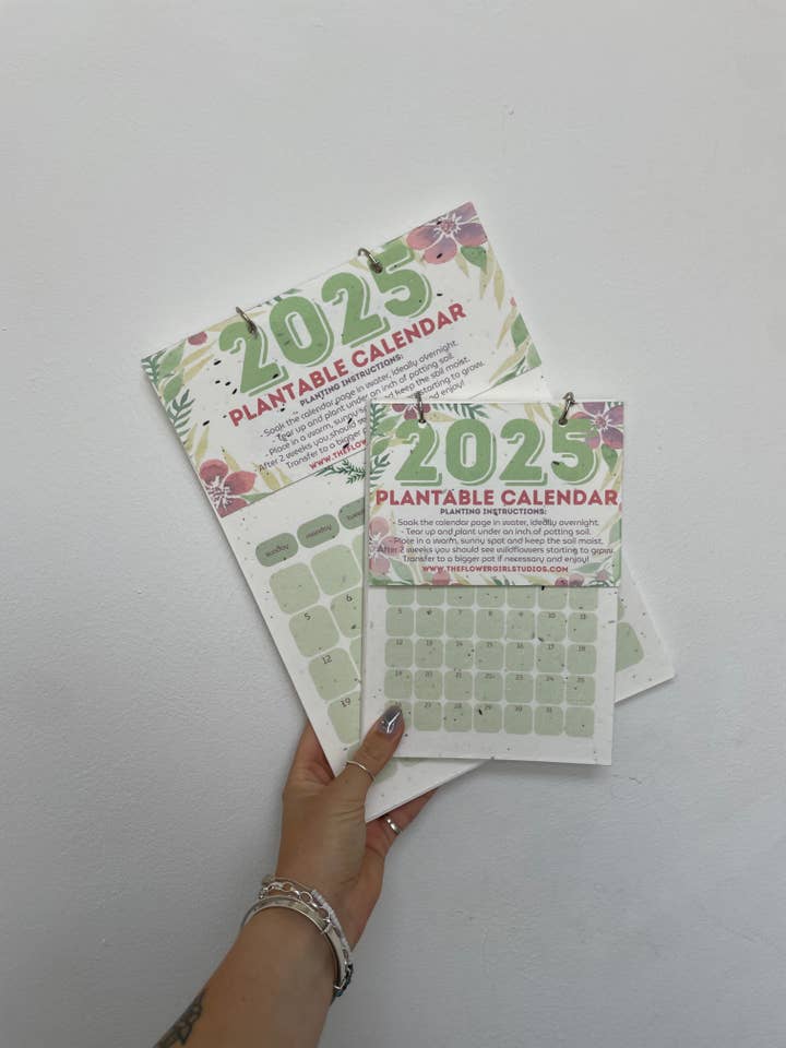 2025 Plantable Calendar - Floral Wreaths for wholesale by The Flower Girl Studios