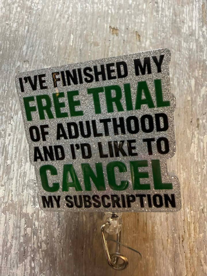 Abzeichen ReeL Kündige mein Abonnement für das Erwachsensein für den Großhandel von The Wild Poppy