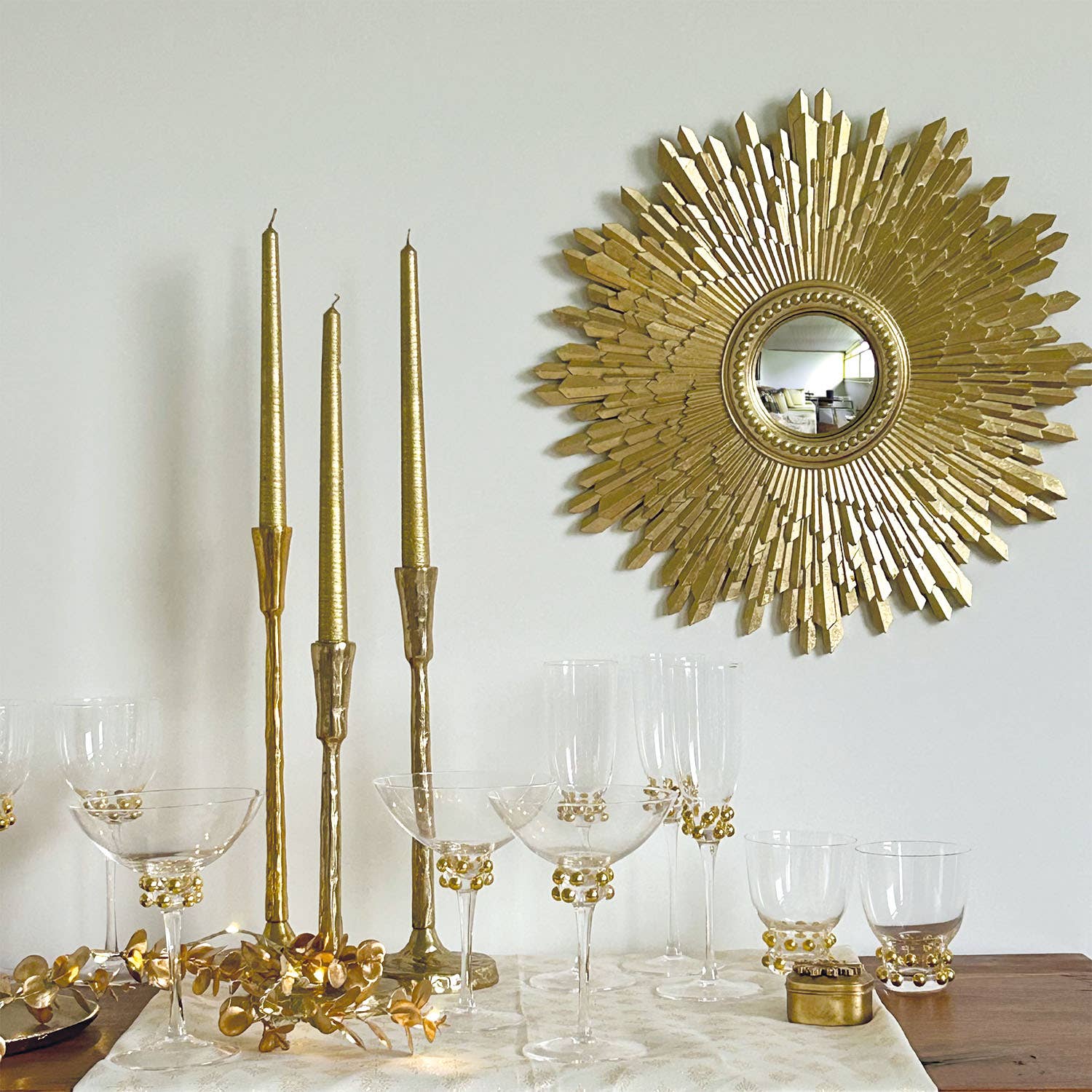 Opjet Paris - Wholesale Wall Mirror - Golden Sun Mirror gm D42.7cm2