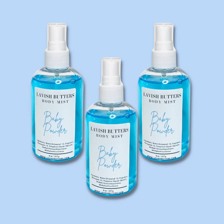 Lavish Butters - Wholesale Face & Body Mist/Water - Baby Powder Luxury Body Mist