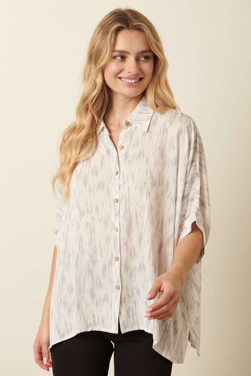 mittoshop - Wholesale Overhemd met knopen - Dames - H14773A-GAUZE BLOUSE MET OPKLAPBARE MOUWEN4