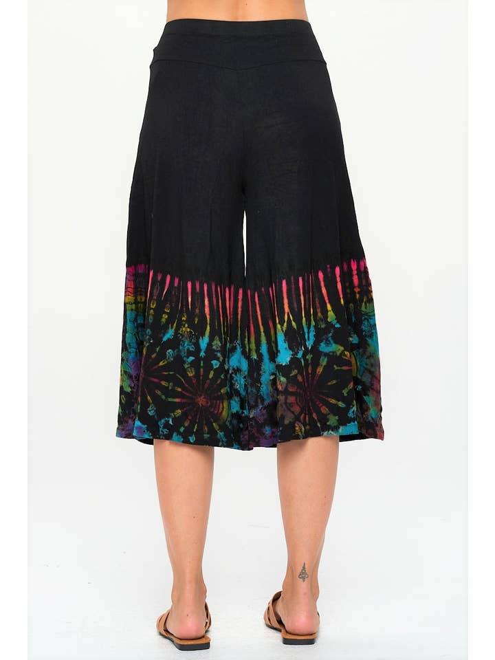 Kathmandu Imports – Engroshandel Bukser - Dame – Tie-Dye Capribukser (TH-334)4