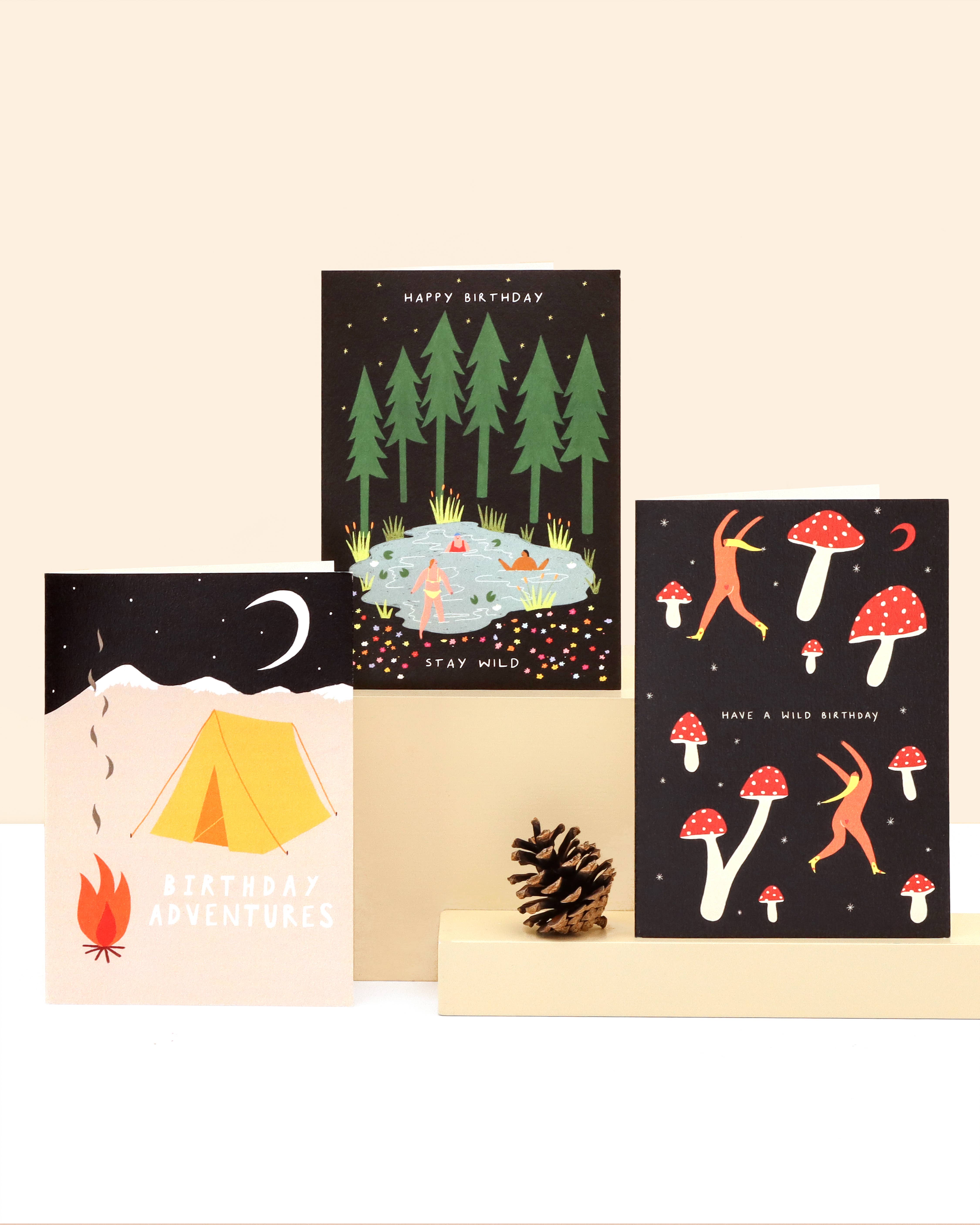 Little Black Cat Illustrated Goods - Vendita all'ingrosso Biglietti di auguri - Biglietto di Compleanno Nuoto Selvaggio | Biglietto Natura | Biglietto Folkloristico5