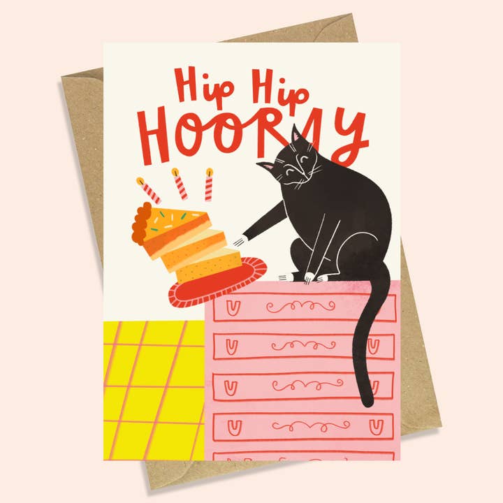 NAUGHTY CAT - FUNNY BIRTHDAY CARD for wholesale by AbiGoLucky
