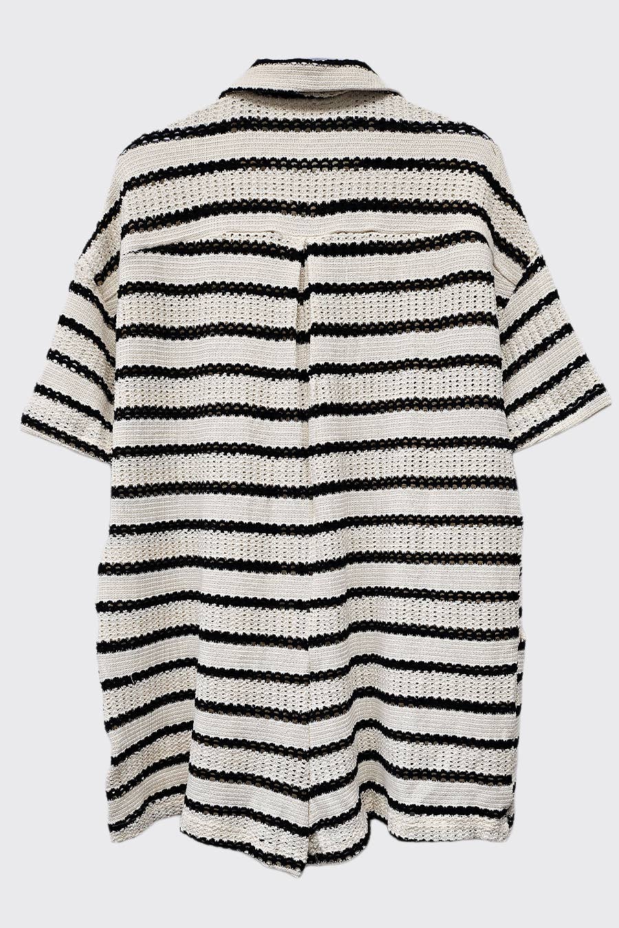 ILLA ILLA - Wholesale Romper - Women's - Slouchy Striped Crochet Romper13