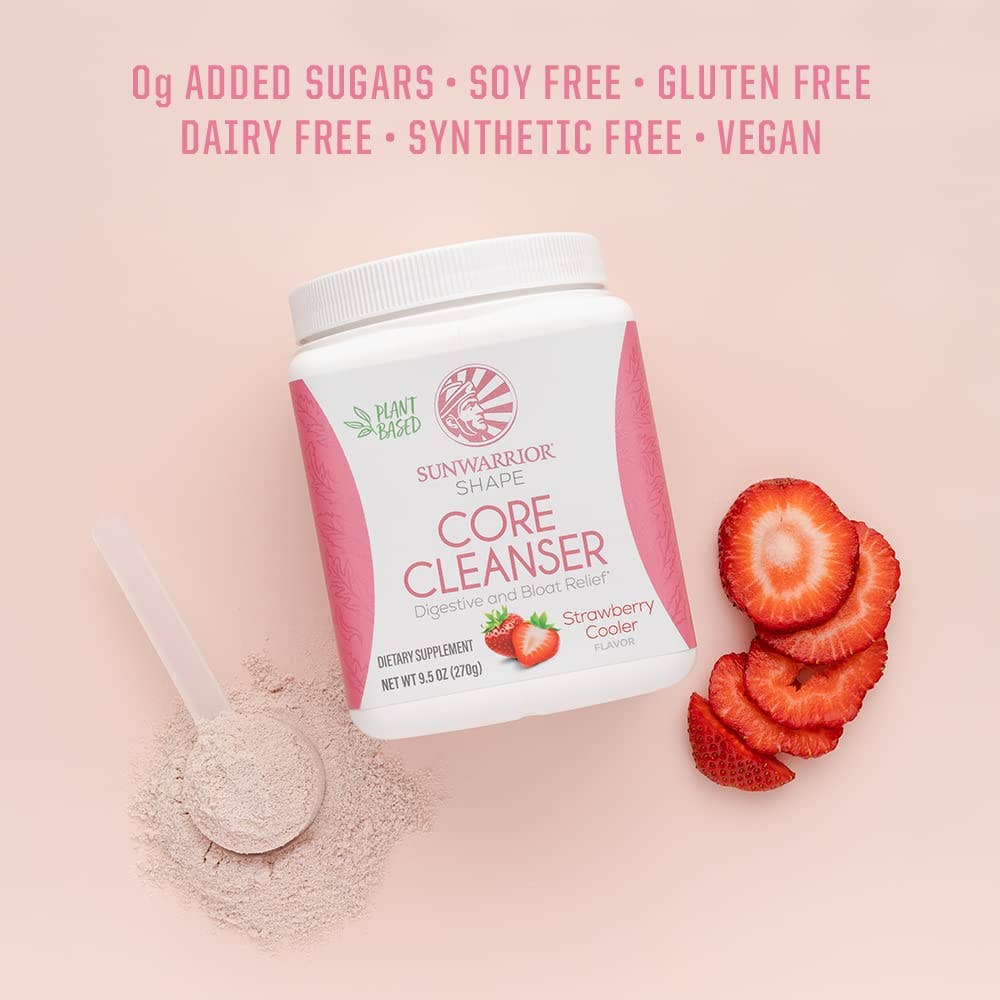 Sunwarrior - Wholesale Protein/Superfood Powder - Strawberry Cooler Core Cleanser Prebiotic Fiber Drink Powder7