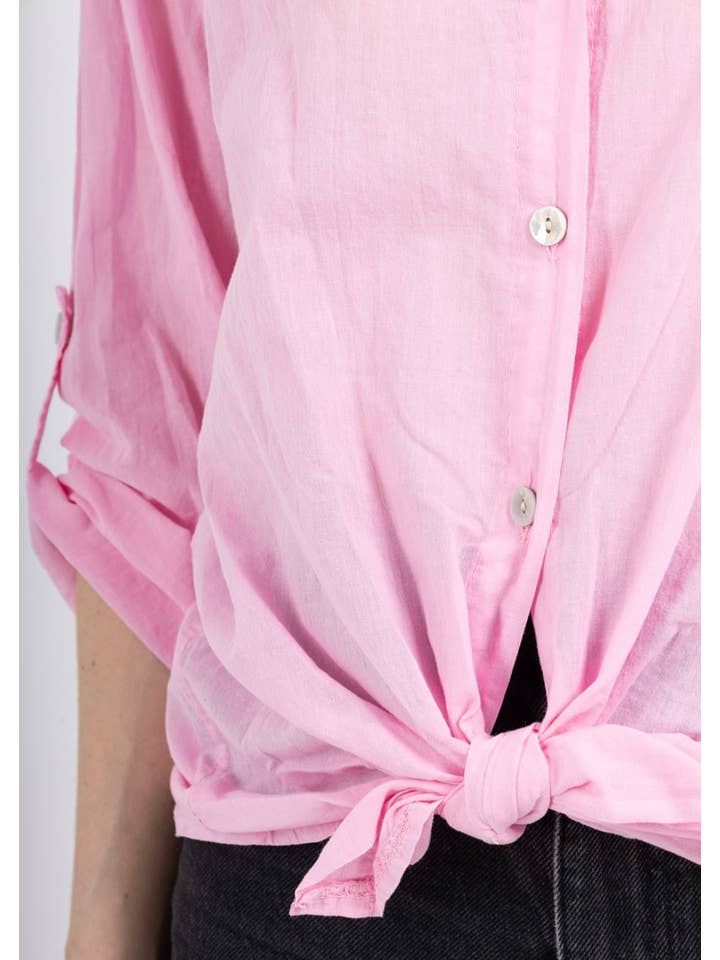 LINEN & COTTON HOUSE – wholesale Tröja med knappar – Dam – BUNDEN BOMULLSSKJORTA 42602 17