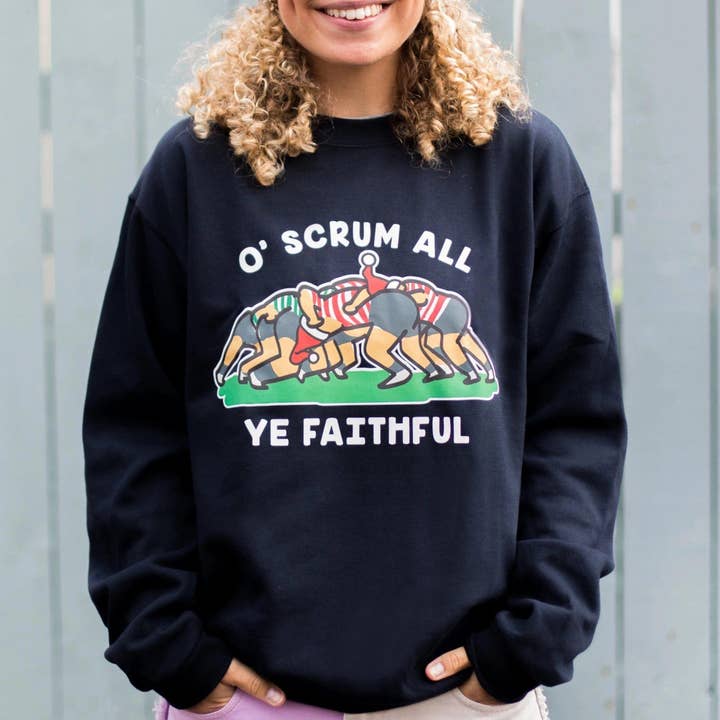Pull de Noël unisexe Funny Rugby pour la vente par Of Life & Lemons