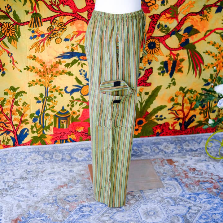 Karma Nepal Crafts - Wholesale Pants - Unisex - Multicolor Unisex Cotton Cargo Pants1