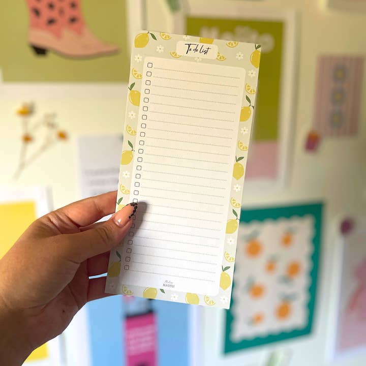 Notepad - to do list - lemon for wholesale by Atelier Naholi