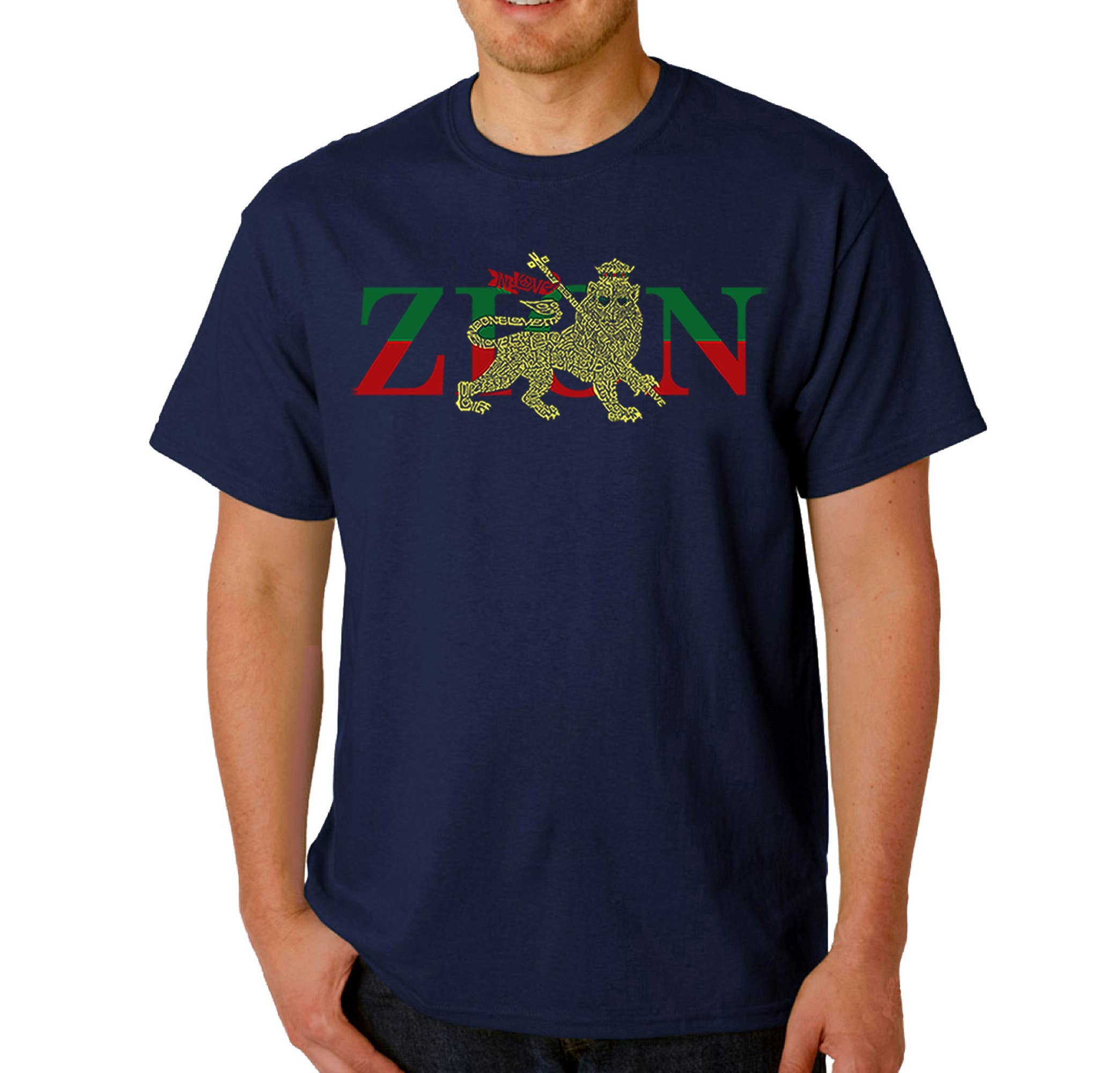 LA Pop Art – wholesale Screen printed t-shirt – Men′s – Men's Word Art T-shirt - Zion - One Love3