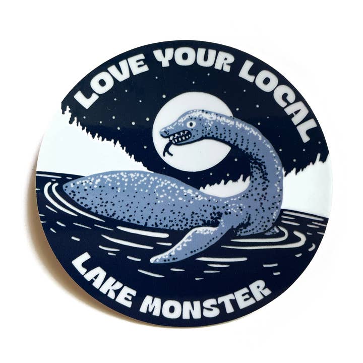 Love your local Lake Monster Sticker for wholesale by Hissing Mink