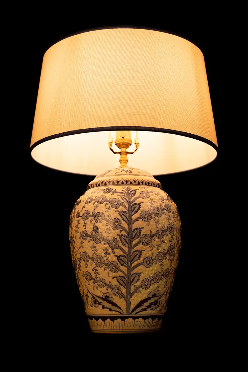 Pamoose - Wholesale Accent/Desk Lamp - Handmade Turkish Ceramic Table Lamp - The Tree of Life - 24"7