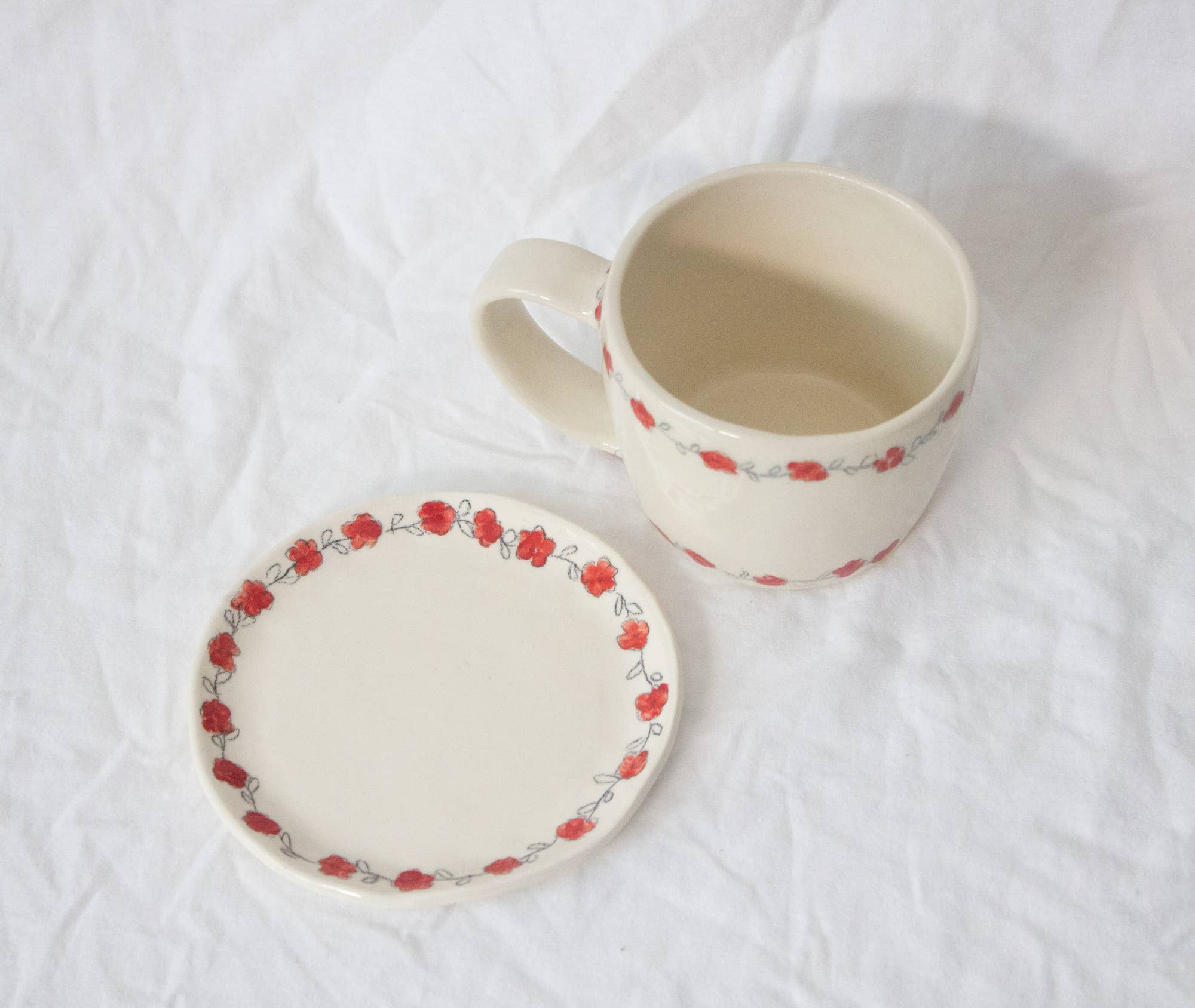 Erika Christine Ceramics – Engroshandel Smykkeskål – Roses fad til småting1