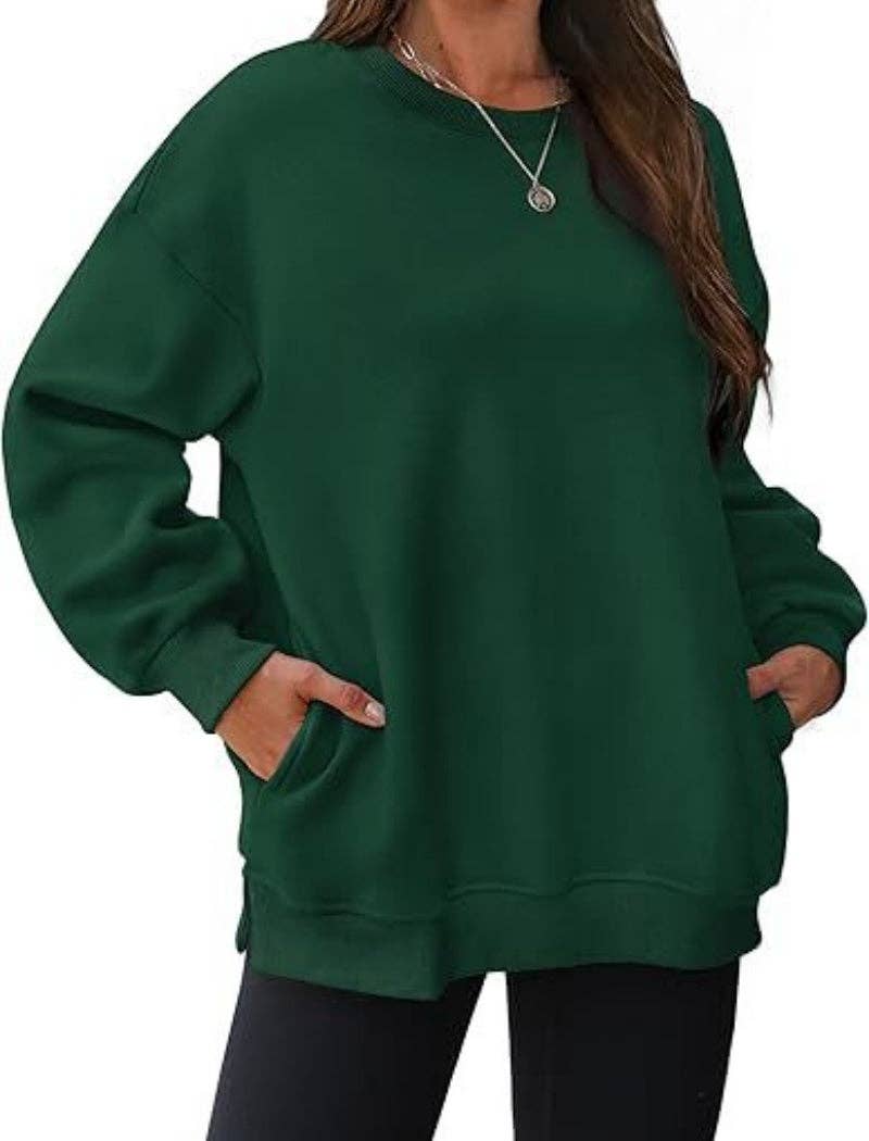 safistyle - Wholesale Sweatshirt - Women's - Oversized Long Sleeve Top with Pockets22