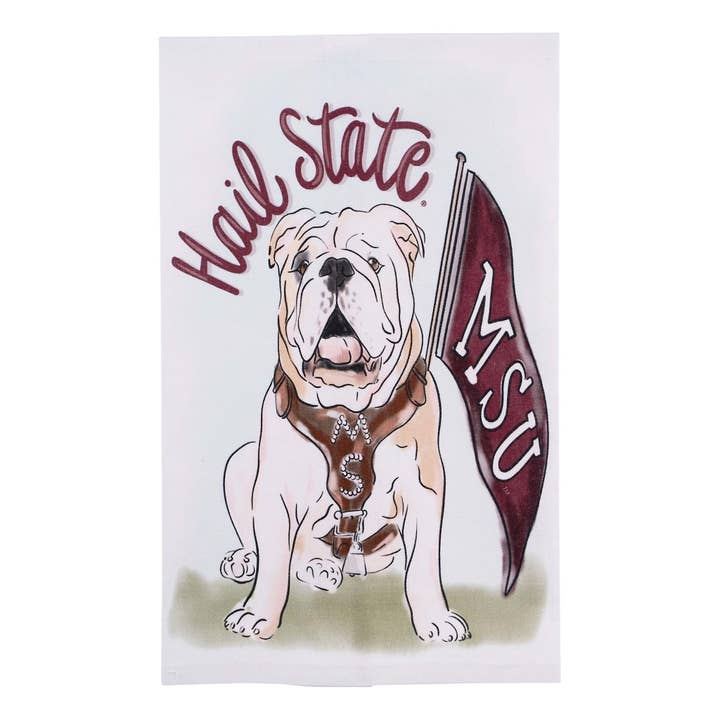 Mississippi State Mascot Tea Towel for wholesale by Glory Haus